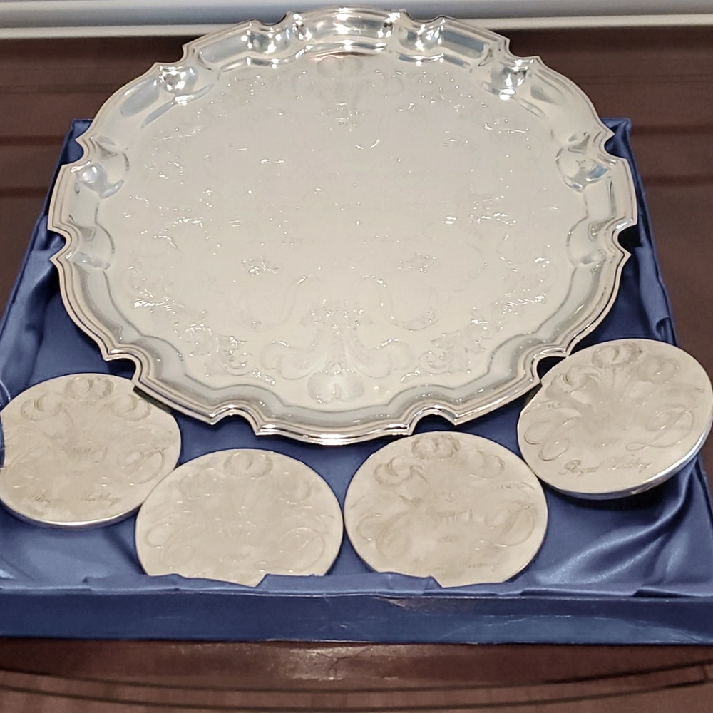 Charles And Diana Silver Tray